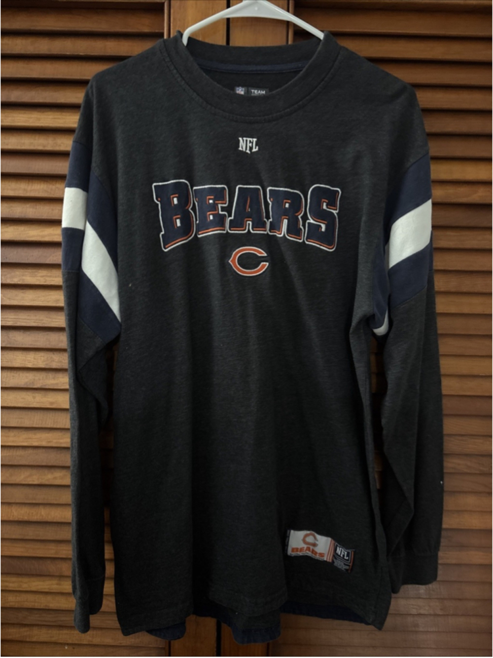 Chicago Bears NFL Team Apparel Long Sleeve T Shirt Adult Size Large